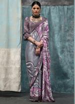 Pure Silk Crepe Multi Color Traditional Wear Printed Saree